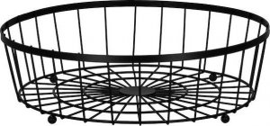 Springos Podwójny kosz na owoce, koszyk metalowy 32,5x30 cm patera czarna UNIWERSALNY 6