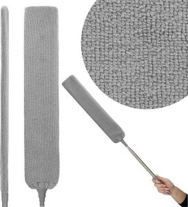 Springos Miotełka do kurzu 2w1 teleskopowa szczotka do pajęczyn 75-255 cm szara UNIWERSALNY 18