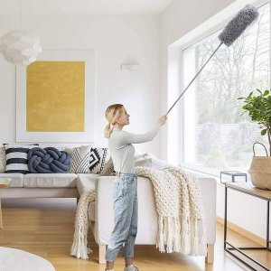 Springos Miotełka do kurzu 2w1 teleskopowa szczotka do pajęczyn 75-255 cm szara UNIWERSALNY 23