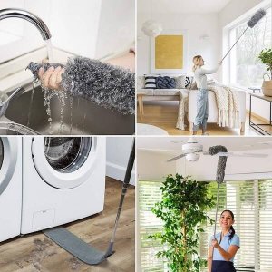 Springos Miotełka do kurzu 2w1 teleskopowa szczotka do pajęczyn 75-255 cm szara UNIWERSALNY 26