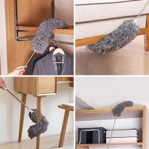 Springos Miotełka do kurzu 2w1 teleskopowa szczotka do pajęczyn 75-255 cm szara UNIWERSALNY 27