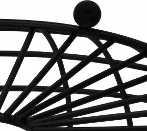 Springos Kosz na owoce, koszyk metalowy 28x11 cm czarny UNIWERSALNY 3