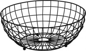 Springos Kosz na owoce, koszyk metalowy 28x11 cm czarny UNIWERSALNY 5