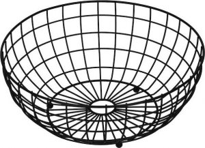 Springos Kosz na owoce, koszyk metalowy 28x11 cm czarny UNIWERSALNY 6