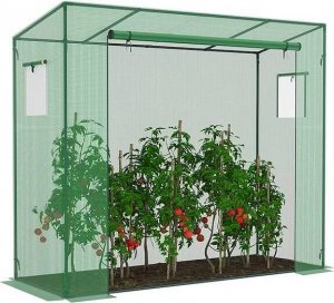 Springos Szklarnia ogrodowa foliowa UV4 130g/m2 2x1,7x0,8 m zielona UNIWERSALNY 4