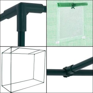 Springos Szklarnia ogrodowa foliowa UV4 130g/m2 2x1,7x0,8 m zielona UNIWERSALNY 8