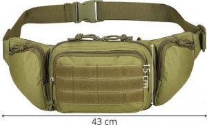 Springos Nerka biodrowa saszetka sportowa turystyczna zieleń UNIWERSALNY 3
