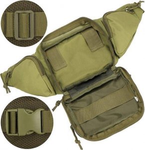 Springos Nerka biodrowa saszetka sportowa turystyczna zieleń UNIWERSALNY 7