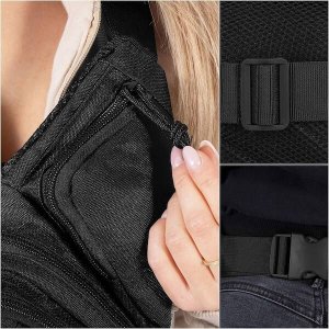 Springos Nerka biodrowa saszetka sportowa turystyczna czarna UNIWERSALNY 15