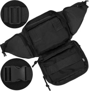 Springos Nerka biodrowa saszetka sportowa turystyczna czarna UNIWERSALNY 16