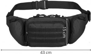 Springos Nerka biodrowa saszetka sportowa turystyczna czarna UNIWERSALNY 3