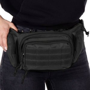 Springos Nerka biodrowa saszetka sportowa turystyczna czarna UNIWERSALNY 4