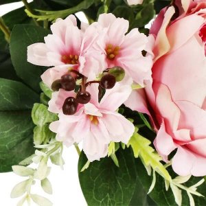 Springos Sztuczne kwiaty bukiet piwonie 18 kwiatów wys. 46 cm, na ślub, dekoracje do domu UNIWERSALNY 4