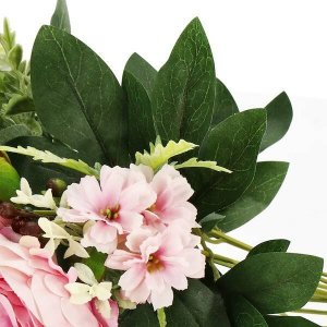 Springos Sztuczne kwiaty bukiet piwonie 18 kwiatów wys. 46 cm, na ślub, dekoracje do domu UNIWERSALNY 7