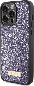 Guess Guess GUHCP15LPFGSBSP iPhone 15 Pro 6.1" fioletowy/purple hardcase Rhinestone Metal Logo 2