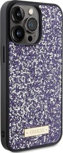 Guess Guess GUHCP15LPFGSBSP iPhone 15 Pro 6.1" fioletowy/purple hardcase Rhinestone Metal Logo 4