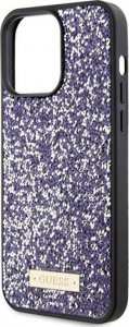 Guess Guess GUHCP15LPFGSBSP iPhone 15 Pro 6.1" fioletowy/purple hardcase Rhinestone Metal Logo 6