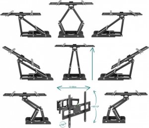 VETOUSON EXTRA MOCNY OBROTOWY UCHWYT do TELEWIZORA WIESZAK TV 25-70 cali Uniwersalny 5