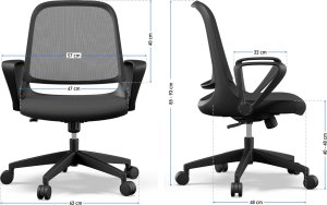 Krzesło biurowe SENSE7 Sopty Czarne 5