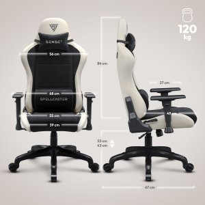 Fotel SENSE7 Spellcaster FUKU PU czarno-beżowy 23