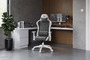 Fotel SENSE7 Spellcaster FUKU PU biało-szary 2