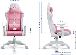 Fotel SENSE7 Spellcaster FUKU PU biało-różowy 9