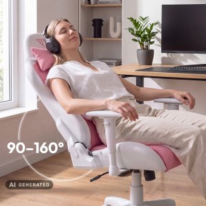 Fotel SENSE7 Spellcaster FUKU PU biało-różowy 15