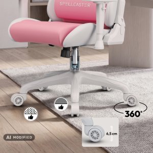 Fotel SENSE7 Spellcaster FUKU PU biało-różowy 16