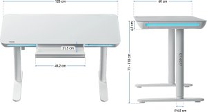 Biurko SENSE7 NOMO Białe 120 cmx60 cm 8