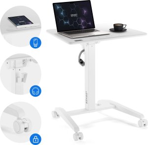 Biurko SENSE7 biurko mobilne Białe 70 cmx52 cm Biały 4
