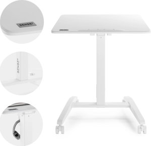 Biurko SENSE7 biurko mobilne Białe 70 cmx52 cm Biały 6
