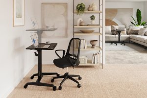 Biurko SENSE7 biurko mobilne Czarne 70 cmx52 cm czarny 2