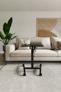 Biurko SENSE7 biurko mobilne Czarne 70 cmx52 cm czarny 3