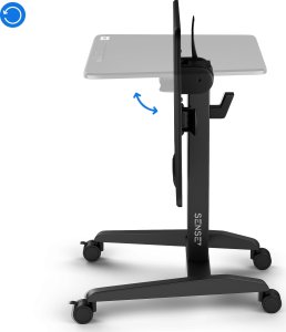 Biurko SENSE7 biurko mobilne Czarne 70 cmx52 cm czarny 5