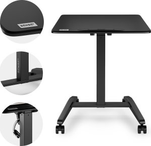 Biurko SENSE7 biurko mobilne Czarne 70 cmx52 cm czarny 6