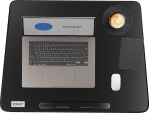 Biurko SENSE7 biurko mobilne Czarne 70 cmx52 cm czarny 13