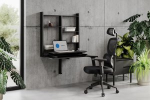 Biurko SENSE7 konwerter biurowy Czarne 81 cmx40 cm 2