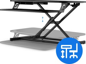 Biurko SENSE7 konwerter biurowy Czarne 81 cmx40 cm 4