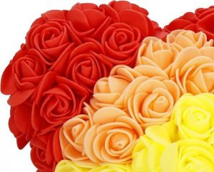 Springos Miś z płatków róż kolorowych 25 cm rose bear z lampkami LED biały zimny UNIWERSALNY 15