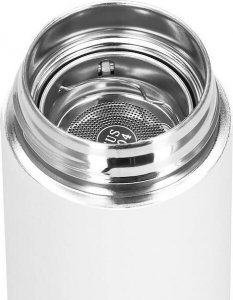 Springos Termos 500 ml ze stali nierdzewnej kubek termiczny z wyświetlaczem temp. biały UNIWERSALNY 12