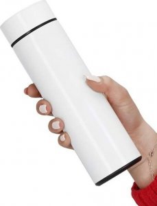 Springos Termos 500 ml ze stali nierdzewnej kubek termiczny z wyświetlaczem temp. biały UNIWERSALNY 21