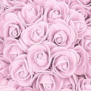 Springos Miś z płatków róż różowy 25 cm miś z róż z lampkami LED biały ciepły UNIWERSALNY 3