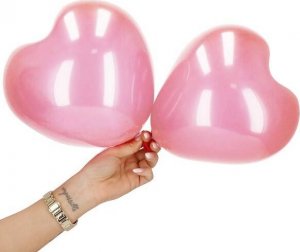 Springos Balony serca na walantynki, urodziny 50 szt. różowe serduszka UNIWERSALNY 4