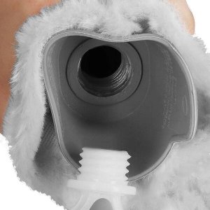 Springos Termofor gumowy z pluszowym pokrowcem ogrzewacz do rąk 2L szary UNIWERSALNY 5