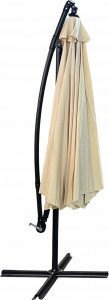 Fancy Garden Parasol ogrodowy CYNIA 245x300x300 z korbką składany solidny beżowy 2