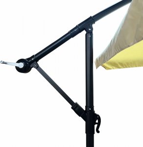 Fancy Garden Parasol ogrodowy CYNIA 245x300x300 z korbką składany solidny beżowy 5