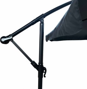Fancy Garden Parasol ogrodowy CYNIA 245x300x300 z korbką składany solidny ciemnoszary 5