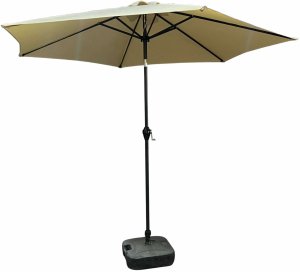 Fancy Garden Parasol ogrodowy ORIENT 235x270x270 łamany regulowany z korbką beżowy 1