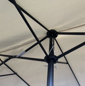 Fancy Garden Parasol ogrodowy TILIA 245x270x460 duży solidny składany z korbką beżowy 4