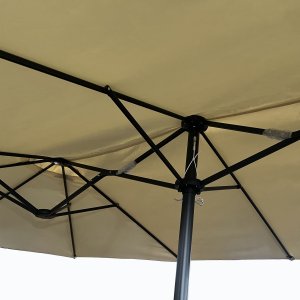Fancy Garden Parasol ogrodowy TILIA 245x270x460 duży solidny składany z korbką beżowy 5